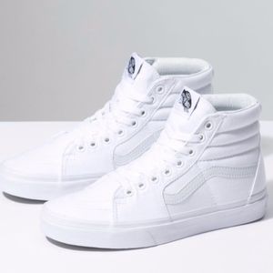 Mens White Hightop Vans